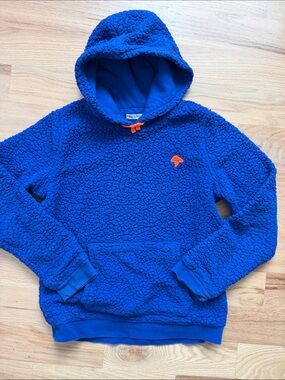 BILLYBANDIT Paris Kids Fashion Cozy Bright Blue Sherpa Hoodie Boys sz 12 years